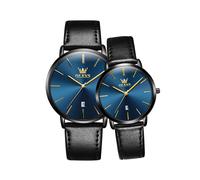(color 04) Reloj de pareja OLEVS original, conjunto de relojes para él y para ella, reloj de pulsera