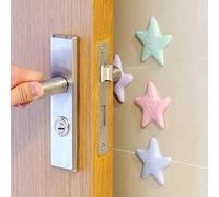 Color aleatorio 4 Unids/lote Protección Bebé Seguridad Amortiguadores Tarjeta de seguridad Tapón de puerta Bebé Recién nacido Cuidado Protección para niños, Estrella Color aleatorio
