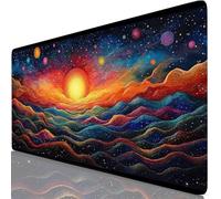 Color Alfombrilla Ratón XXL 700x300x3mm Mouse Pad Grande Gaming Abstracto Alfombrilla Escritorio con Base Antideslizante, Resiste Salpicaduras, Bordes Cosidos Mousepad para Oficina y Familia Y8-732