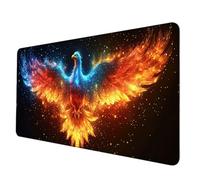 Color Alfombrilla Ratón XXL 900 X 300 mm, Impermeable Alfombrilla Escritorio FéNix Mouse Pad con 3MM Bordes Cosidos Material Oficina Mousepad Base de Goma Antideslizante para Jugadores -hjw25065E