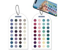 Color Analysis Cards - Skin Tone Palette, 3.94x1.97x0.12 Inch Double-Sided Seasonal Guide with Portable Bead Chain, Wardrobe Matching Tool, Personal Style Finder, Makeup Harmony Chart for Shopping
