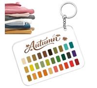 Color Analysis Keychain - Clear Acrylic, Seasonal Palette Styling Card