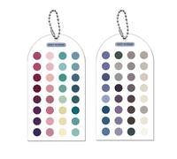Color Analysis Template Cards System, 2 Pieces Portable Double Sided Guide Design, Acrylic Color Matching Guide Use, Bead Chain Carrying Tool Build, Outfit Makeup Shopping Home Travel Style Selection