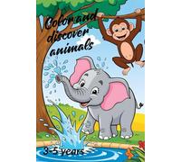 Color and discover animals: Coloring book with 24 pictures of animals (wild & domestic),birds and insects, for toddlers. Single-sided pages