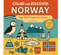 Color and Discover Norway: Big, Simple & Easy Coloring Pages for Kids 3-6