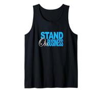 Color Azul Stand On Business Blue Graphic Camiseta sin Mangas