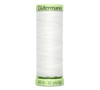 Color blanco 800 Gutermann Top de punto de hilo de coser Extra fuerte Jeans 30 m carretes, 1 Spool