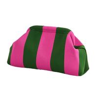 Color Block Clutch Purse - Woven Nylon Poliéster Handbag | Compact Summer