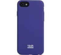 Color Block Funda para iPhone SE/8/7/6S/6 Rígida Suave al Tacto, Violeta