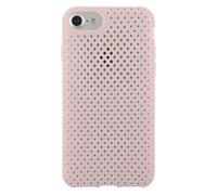 Color Block Funda para iPhone SE/8/7/6S/6 Semirígida Microperforada, Rosa