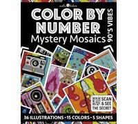Color by Number: 90's Vibes [Premium Print] - Mystery Mosaics Coloring Book | Black Background Edition | 36 Illustrations: 90s Nostalgia | Bold and ... - Black Edition [Premium Print] | Pixelart)