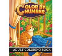 Color By Number Adult Coloring Book: 55 Unique Animal Large Print Color by Number Coloring Book for Kids and Adults - Stress Relief Wildlife ... Glass Style Mystery Mosaic Coloring Book