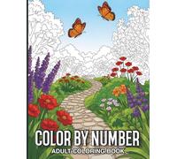 Color By Number Adult Coloring Book: Artistic Stained Glass Designs with a Simple Color Palette Perfect for Beginners and Seniors Looking for a Calm and Stress Free Coloring Experience