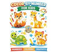 Color by Number Animals for Kids Ages 4-7: Cute Coloring Pages to Practice Numbers and Creativity (Brave Little Steps - Numbers & Counting Series)