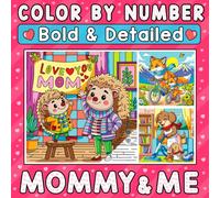 Color By Number Bold & Detailed Mommy & Me: A Meaningful Tribute to Maternal Love Through Cute and Tender Animal Moments
