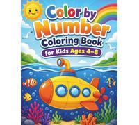 Color by Number Coloring Book for Kids Ages 4-8: 50 Fun and Easy Color-by-Number Activities Featuring Animals, Dinosaurs, Vehicles, and More for Creative Learning and Screen-Free Fun