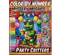 Color by Number - Party Critters - Mystery Mosaic Coloring Book - Vol. 04: 20 Designs in Pixel Art - Adorable Chibi Party Animals To Discover (Premium Print - Color by Number)