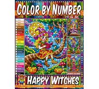 Color by Number Vol. 24 - Happy Witches: Enchanted Halloween Edition - 20 Pages in Diverse Art Styles - Charming Witches And Magical Halloween Nights (Premium Print: Diverse Art Styles)
