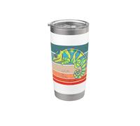 Color Camaleón Reptiles Pantera Camaleón Cambio De Color Vaso térmico de acero inoxidable de doble pared
