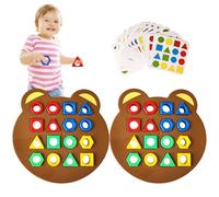 [Color Campana Aleatorio] Juego Emparejar Formas - Puzzle Bloques Construcción Educación Temprana | JuegoMesa Reconocimiento Colores Rápido | Juego Interactivo Padre-Hijo Niños 1-8 | 2 DIS
