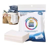 Color Catcher - Juego de 50 toallas atrapadas de colores para la ropa que evitan que se corra la ropa | Atrapa colores para textiles y ropa de cama para el hogar