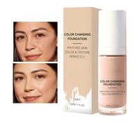 Color Change Foundation - Base de Maquillaje Facial de Cobertura - Corrector Colorante - para Teletrabajo Viajes Conciertos Eventos Salidas Citas Desplazamiento Viajes de