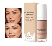 Color Change Foundation - Moisturizing Makeup Base, Long-lasting Natural Concealer, Color Change Concealer | For Home Travel Vacation Party Concerts Events Outgoing Dating Commuting Business Trips
