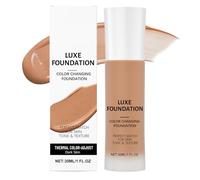 Color Changing Foundation, 30ml Buildable Face Primer, Lightweight Liquid Makeup with Adaptive Shade Technology for Blemishes and Imperfections, Brightening Skin Tone, Smooth Coverage
