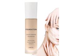 Color Changing Foundation - 50 ml Hidrating Waterproof Concealer, Fórmula de maquillaje facial de larga duración, textura de mezcla , producto de belleza cosmética, base para todos los tipos de