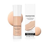 Color Changing Foundation - Liquid Full Coverage Foundation, Long-Lasting Cosmetics with Adaptive Skin Tone Matching Formula, Smooth and Flawless Finish Makeup, Lightweight Breathable Coverage