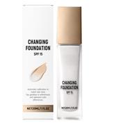 Color Changing Foundation, Long Wear Moisturizing Base, 30ml Color Adjusting Concealer, Lightweight Makeup Cream, Hydrating Face Foundation with Natural Finish, Beauty Essential for Wedding