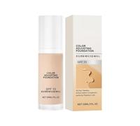 Color Changing Foundation - Smooth Coverage Base, Long Wear Face Makeup, Color Correcting Foundation for Women, Lightweight Liquid Base for Wedding Party Dating Meeting Outdoor Travel