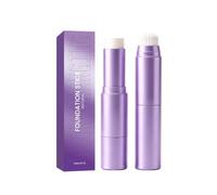 Color Changing Foundation Stick - 2 en 1 Foundation Stick a partir de 50 con cepillo para piel madura con ajuste automático de color, sensación de peso ligero y brillo natural (natural)