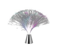 Color Changing Rotating LED Fiber Optic Desk Lamp - Battery Powered Night Light