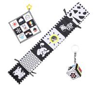 Color Contrast Toys for Kids | 3 Pack Interactive Educational Toys | Fun and Engaging Learning Activity Toys | Perfect for Brain Development in Children Aged 0-6 Months with Visual Stimulation Feature