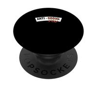Color Coral no Antisocial, gráfico Coral Anti-ti PopSockets PopGrip Adhesivo