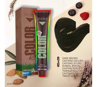 Color de cabello orgnico natural Dye permanente por Salerm Biokera (25 minutos) 3: marrn oscuro