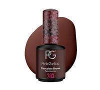 Color de pintauñas permanente Pink Gellac 203 Chocolate Brown. Esmalte de gel, calidad profesional y fácil aplicación en casa. Esmaltes de uñas.