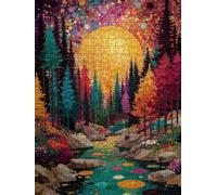 Color del Bosque Puzzle 5000 Piezas, Rompecabezas Adultos Puzzle, 3D Un Rompecabezas, Desafiante Puzzles de Decoración Juego de, Juego Educativo para Toda la Familia, para Regalo Decoración FNKL7-868