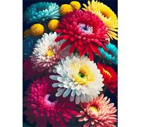 Color del crisantemo Puzzles,Puzzle de 700 Piezas para Adultos,Frameless Rompecabezas DIY,Pasatiempo Creativo Regalo Diversión
