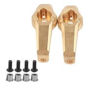 Color dorado, 55,8 mm de longitud, 2 unidades, soporte de rueda delantera de latón, accesorio de Crawler RC resistente, mejora de estabilidad ponderada para coches Traxxas RC a escala 1:10