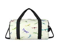 Color Dragonflie - Bolsa deportiva con compartimento para zapatos, diseño de libélula, bolsa de fin de semana, bolsa de viaje para el gimnasio, organizador de equipaje para mujeres, hombres, niños y