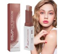 Color Eyeshadow Stick Cosmetic, Waterproof Two-Color Pearlescent Aid, Sparkly Fine Powder Tool with Smooth Texture, Radiant Accessory with Modern Style, Beauty Solution Travel 2.2g