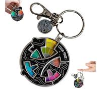 Color Fidget Wheel Metal Spinner Enamel Pin,Color Fidget Enamel Pin,Rotatable Palette Art Wheel Keychain for Women and Men Anxiety Relief Feelings Emotions Keyrings ,Relieve Stress-A