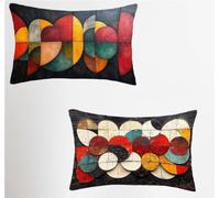 Color Funda Cojin 40x70 Juego de 2, GeometríA Rectangular Funda Almohada 40x70cm con Cremallera Oculta, Suave Terciopelo Fundas Cojines, Fundas de Cojines para Sofá Cama Silla o Jardín Regalo 3-8939