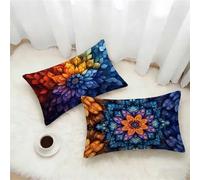Color Funda Cojin 60x80 Juego de 2, Bohemia Rectangular Funda Almohada 80x60cm con Cremallera Oculta, Suave Terciopelo Fundas Cojines, Fundas de Cojines para Sofá Cama Silla o Jardín Regalo 3-7883