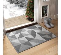 Color G Felpudo de Entrada, Alfombrilla Antideslizante, Alfombra Exterior, Lavable a Máquina para Interior, Exterior, Patio, Cocina, Pasillo, Puerta Trasera Delantera, 90 x 150 cm, Gris