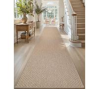 Color&Geometry Alfombra Antideslizante para Pasillo Interior, Alfombra de Corredor Fina y Lavable para Casa, Absorbente y Segura, 91×305 cm, Caqui