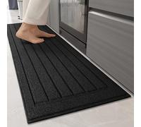 Color&Geometry Alfombra Cocina Lavable Antideslizante, Alfombra Absorbente para Delante del Fregadero, cómoda y Duradera para la Cocina y Pasillo - 44x200cm, Negro