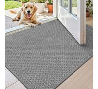 Color&Geometry Felpudo Entrada Casa 44x76 cm, Alfombras para Puerta de Entrada Felpudo Entrada Interior Antideslizante Lavable Absorbente Alfombra de Entrada Interior de Perfil Bajo, Gris Claro
